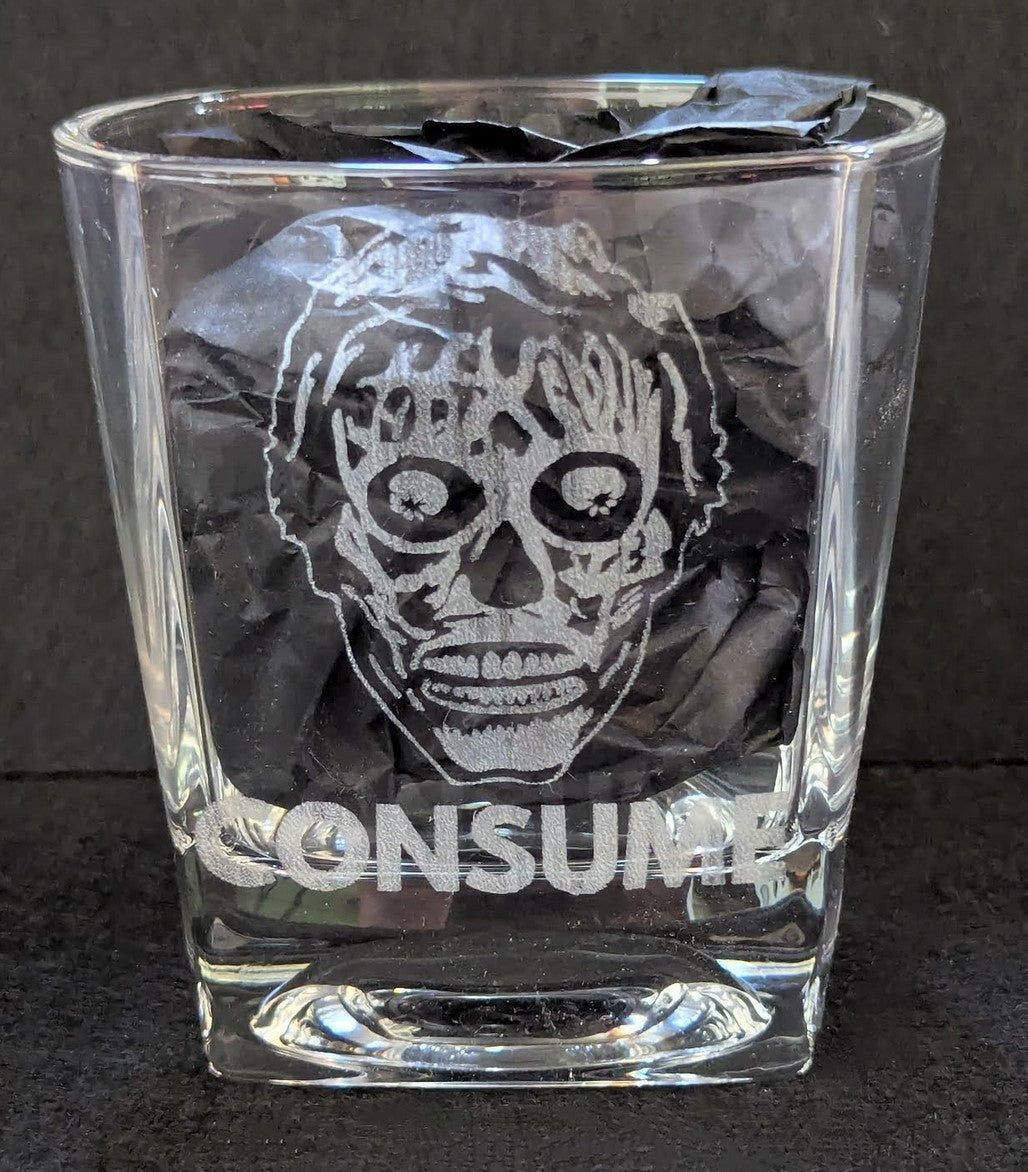 They Live Consume Rocks Glass