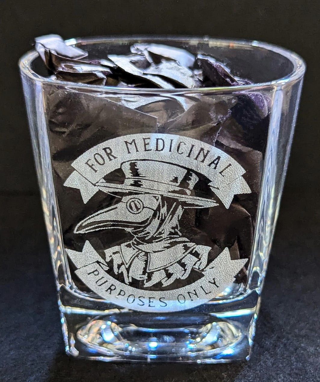 Plague Doctor Rocks Glass